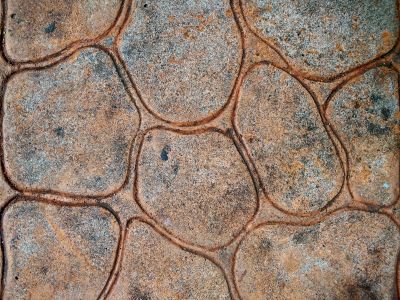 Decorative stamped concrete