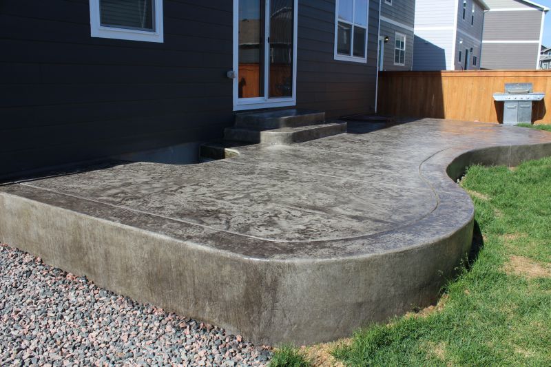 Stamped concrete patio